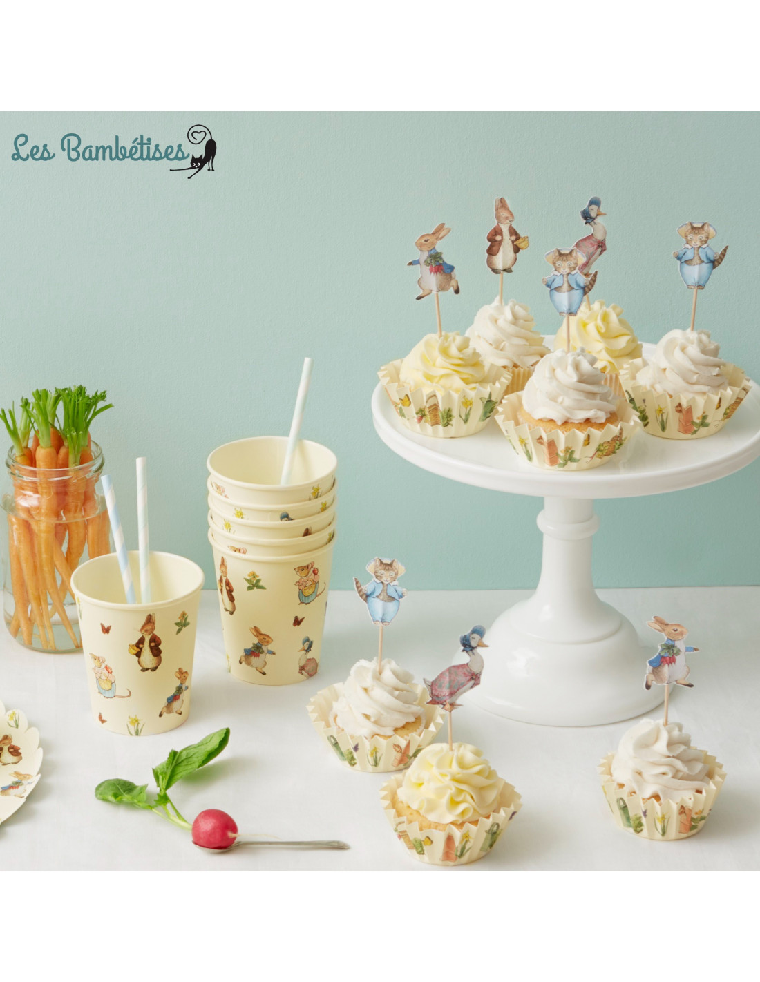 Kit Cupcake 24 Pieces Pierre Lapin Meri Meri Les Bambetises