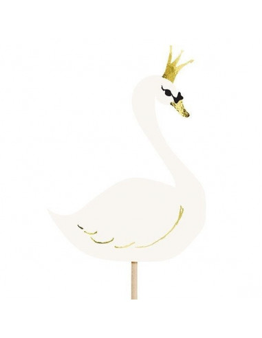 4 Cake Toppers Cygne Coeurs Danseuse Les Bambetises