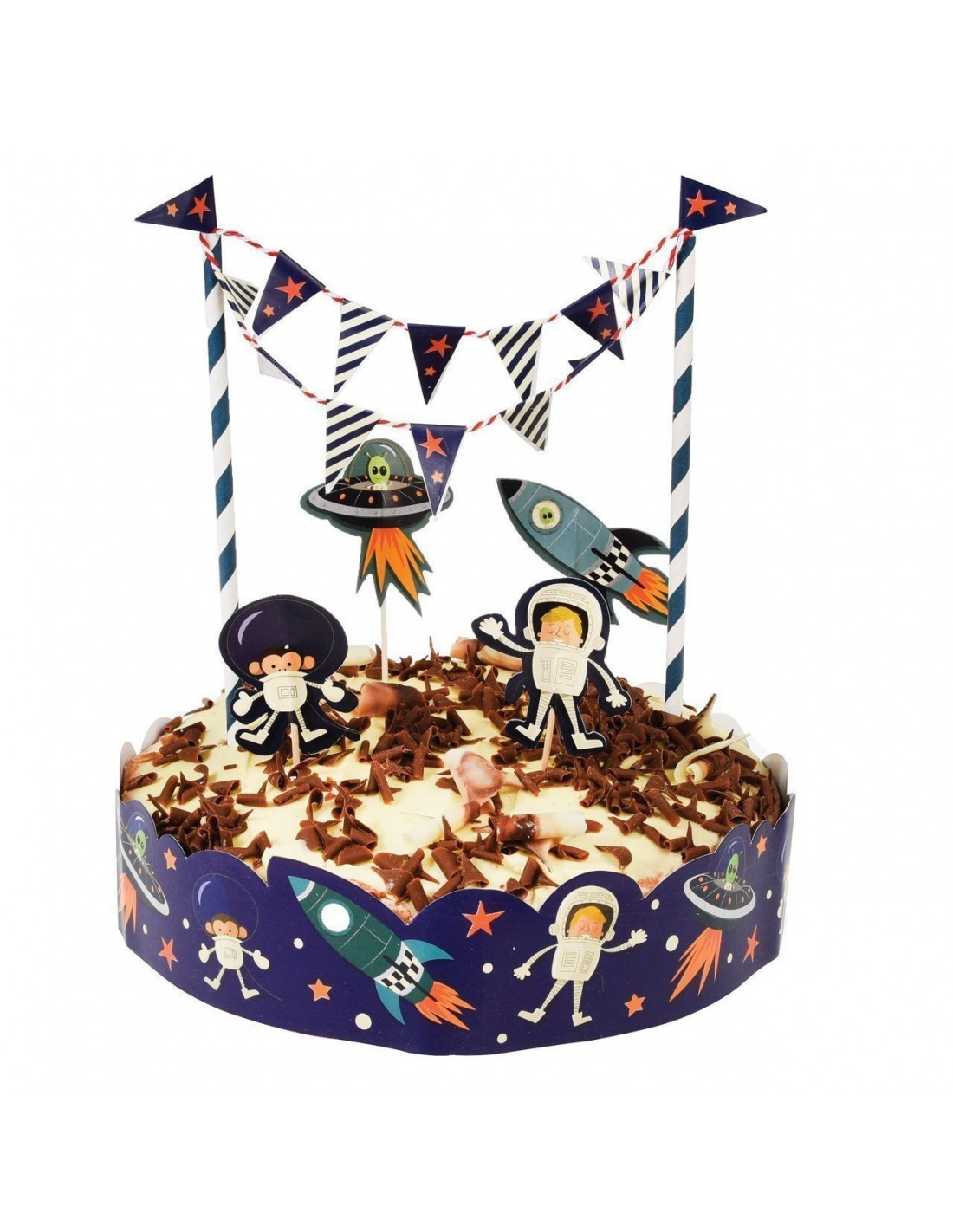 Cake Toppper Et Piques Gateau Theme Espace Astronaute Les Bambetises