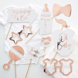 Kit Photobooth pour Baby Shower Fille en Français - 11 Pièces - Olili
