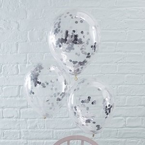 anniversaire-1-an-blanc-argent-ballon-confetti