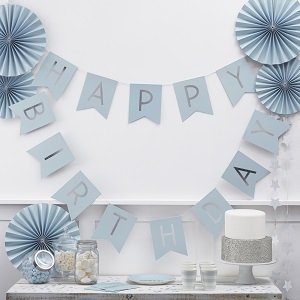 decoration-anniversaire-1 an-garcon-guirlande-happy-birthday-bleu-argent